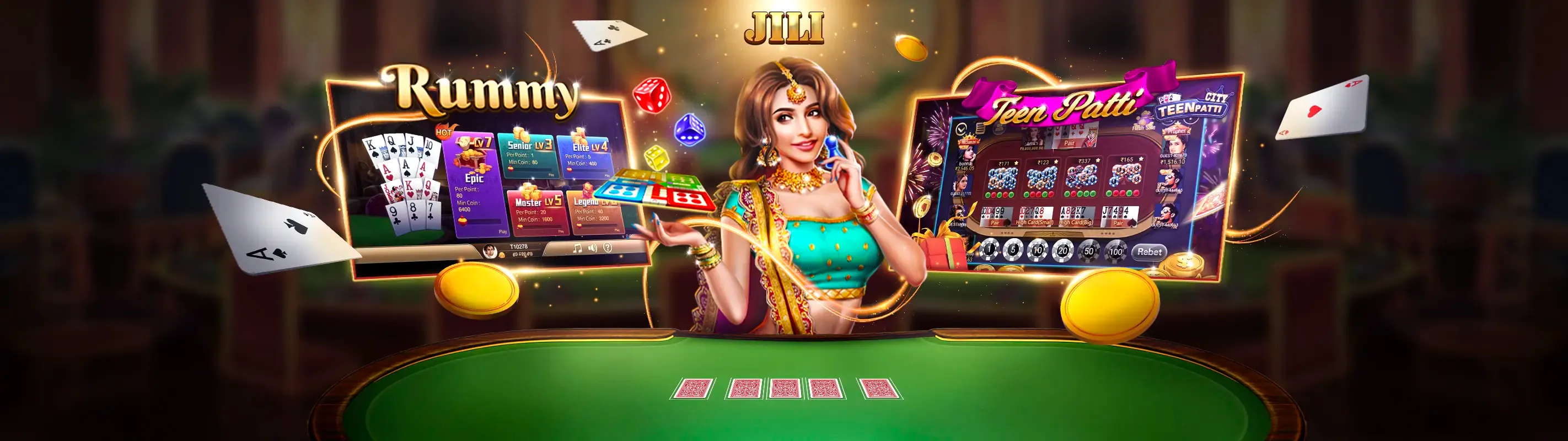 Sảnh KU Casino Live sang trọng với người chia bài thật